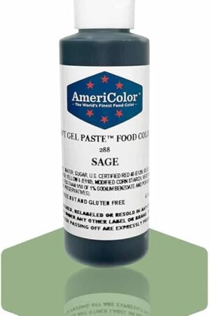 AmeriColor, Sage, 4.5 Ounce Bottle, Soft Gel Paste Food Color