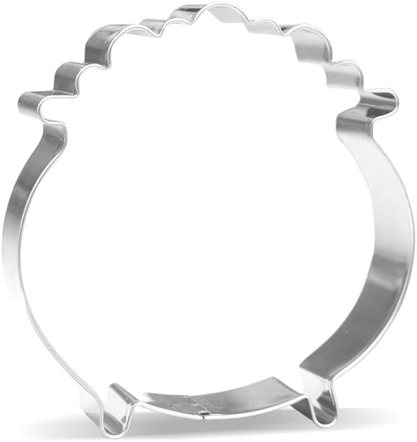 4.1 inch St. Patrick’s Day Pot O' Gold Cookie Cutters - Stainless Steel