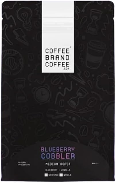 Blueberry Cobbler Coffee Brand Coffee Flavored with Intense Flavored of Blueberries | Spices and a Rich | Specialty Arabica Coffee | Rich and Smooth Taste | 12 Oz