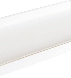 10 x 5 Ceramic Bathroom Tray for Countertop, Decorative Vanity Tray for Dresser Tops, Small Rectangular Trays for Perfume, Candle, Jewelry, Cosmetics (White)