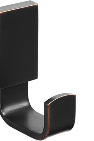 BESy Brass Robe & Towel Hook Oil Rubbed Bronze Adhesive or Wall Mount