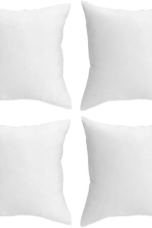 18 x 18 Throw Pillow Insert - Pack of 4 White, Down Alternative Pillow Inserts for Decorative Pillow Covers, Throw Pillows for Bed, Couch Pillows for Living Room (18" x 18" (Pack of 4))