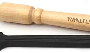 2 Pack Coffee Grinder Cleaning Brush, Heavy Wood Handle & Natural Bristles Wood Dusting Espresso Brush and Nylon Espresso Machine Brush