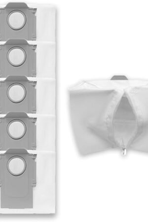 6 pack Reusable Dust Bags for Roborock S8, S7, Q7, Q5, Q8 Series Robot Vacuum - 3L Capacity, Zipper Closure