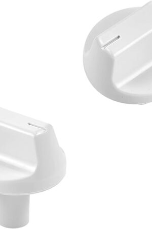 2 Pcs WJ12X24802 Air Conditioner Knob Replacement Part, White Knobs Fits GE Appliance Window Air Conditioner, Compatible with Hotpoint, RCA & Kenmore Conditioner Model AHV05LYQ1/AHV05LYW1/AHEC05ACW1