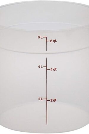 Cambro RFS6PP190 6 Qt Round Container Wirh RFSC6PP190 Translucent Lid