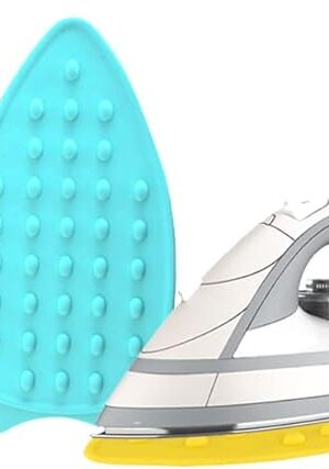 2Pack Silicone Iron Rest Pad, Thicker Series Hot Resistant Mat for Ironing Board, Easy to Use with Wall Hole and Multicolor for Home (Pink+Mint Green)