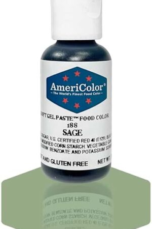 AmeriColor, Sage, 0.75 Ounce Bottle, Soft Gel Paste Food Color