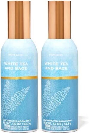 Bath and Body Works 2 pack White Tea & Sage (1.5 oz / 42.5 g) Concentrated Room Spray