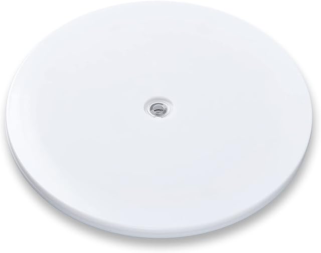 6 inch Lazy Susan Turntable White Acrylic Ball Bearing Rotating Tray for Spice Rack Table Cake Kitchen Pantry Decorating Bathrooms TV Laptop Computer Monitor, 30-lb Load Capacity (360˚ Rotation)