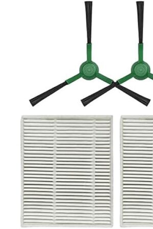 5pcs Main side brush/filter compatible with i/Robot Combo Essential VAC/VAC 2 / Q052 (RVG-Y1 Y0112 / Y0140 / Y0110 Q0120 Q011) 104/105 VAC /105 combo Robot vacuum cleaner spare parts (5pcs combo)