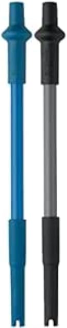 BlenderBottle Stay-In-Bottle Reusable Silicone Straws for BlenderBottle Shaker Bottles, Black and Blue (2 Pack)