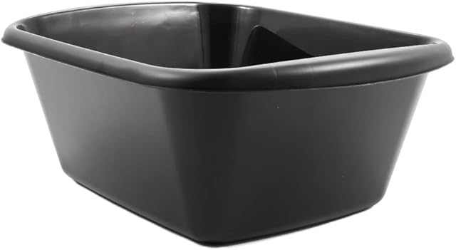 Camco RV/Marine Mini Dish Pan | Holds Up to 9 Quarts | Dishwasher Safe | Black (43515)