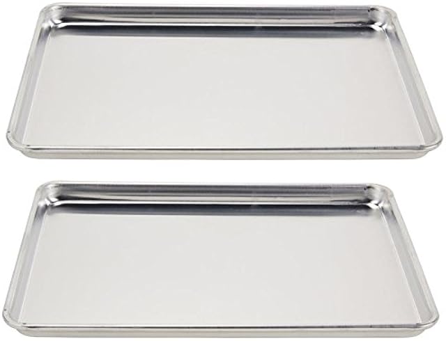 Vollrath (5303) Wear-Ever Half-Size Sheet Pans, Set of 2 (18-Inch x 13-Inch x 1-Inch, Aluminum)
