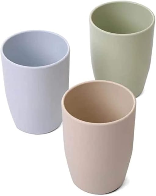 3 Pack of ALINNA Bathroom Tumbler Toothbrush Cups (300ml)