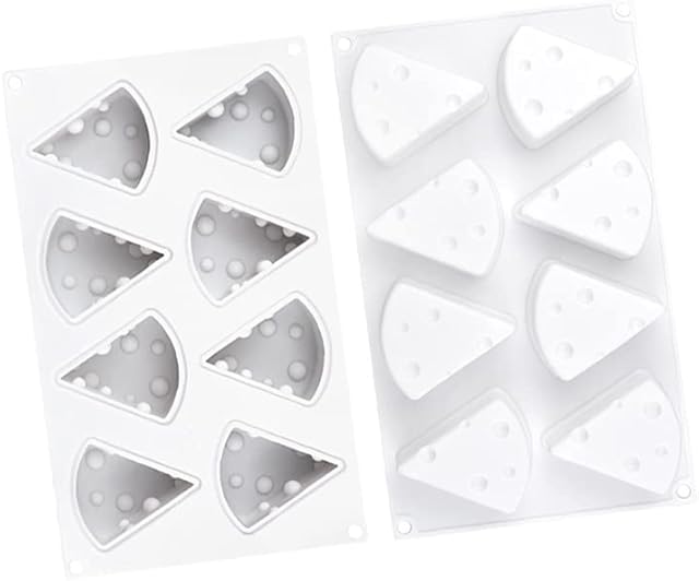 2Pcs 3D Cheese Silicone Molds Cheese Shaped Mold for Baking Dessert Mousse Cake Pan Pastry Tools DIY Baking Tools French Dessert Mousse Molds