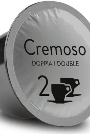 Bristot Cremoso Double Espresso Capsules – Medium Roast – Intense, Creamy, Full-Bodied – 11.2g – Compatible with Lavazza Blue Machines – 50 Count*
