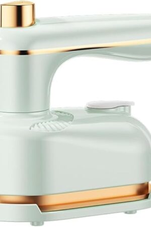 2-in-1 Handheld Steam Iron & Portable Clothes Steamer – 1000W Fast Heating in 5 Seconds, Anti-Scald Base, Mini Travel Iron for Home and Dorm (Green)