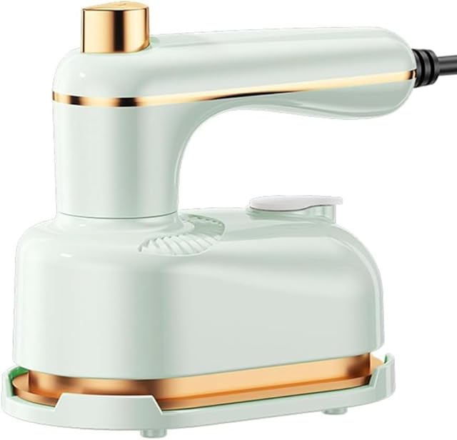 2-in-1 Handheld Steam Iron & Portable Clothes Steamer – 1000W Fast Heating in 5 Seconds, Anti-Scald Base, Mini Travel Iron for Home and Dorm (Green)