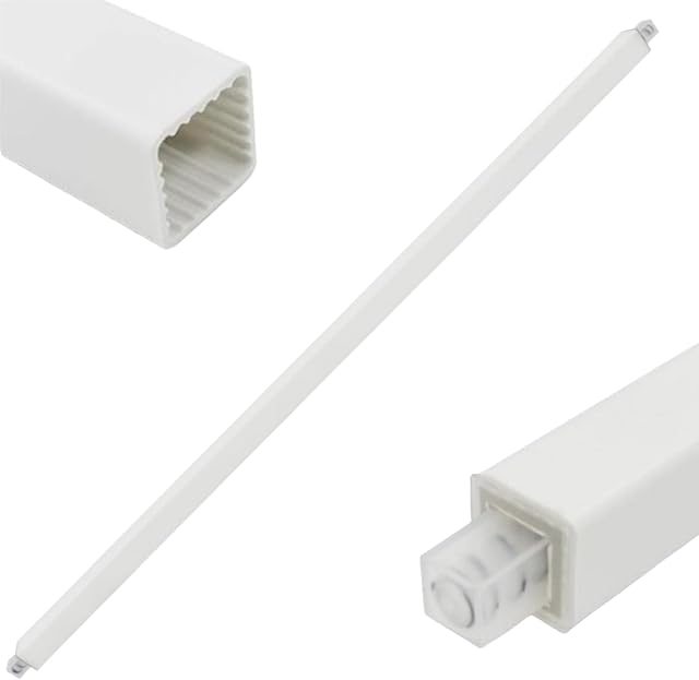 IWIWE 24 Inch Towel Bar Replacement Rod for Ceramic Holder - Spring Loaded Adjustable Square Plastic Towel Rod for Bathroom and Kitchen Porcelain Holders (White Reliable Plastic)