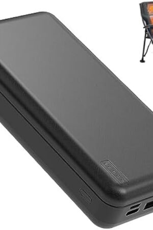 20000 mAh 5V2A Battery Pack for Electric Heated Camping Chair, Heated Blanket, Heated Hunting Seat Pad, Heated Sleeping Bag USB Power Bank for Camping Work Battery Pack(Only Battery Pack)