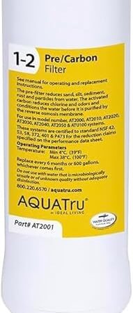 AquaTru - Replacement 2 Stage Pre-Filter (Stages 1 & 2) for Countertop Reverse Osmosis Water Filter Purification System (AquaTru Classic, Connect & Under Sink AquaTru Water Purifier)