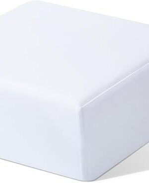 Cube Memory Foam Pillow for Side Sleepers (12"/12"/5" Extra Soft), Cervical Pillow for Neck Pain, Coach Pillow, Travel Pillow, Pillowcase Removeable and Washable, White