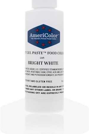 AmeriColor Soft Gel Paste Food Color, 6-Ounce, Bright White