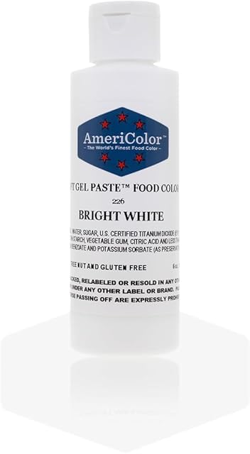 AmeriColor Soft Gel Paste Food Color, 6-Ounce, Bright White