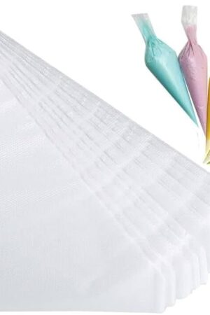 Disposable Small Piping Bags 8 inch, Extra Durable Mini Piping Bags, 100 Anti Burst Pastry Icing Bags -for Cream Frosting, Cake & Dessert Decorations