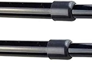 2 Pack Spring Tensions Rods Steel Adjustable Length Curtain Rod, 28-43 Inches (Black)