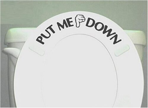 Put ME Down Decal Toilet Bathroom Seat Vinyl Sticker Sign Reminder for Him BERRYZILLA