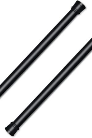 Bettli Spring Loaded Curtain Tension Rod Bit Holder Extensions Pack of 2 12-20 inches Black