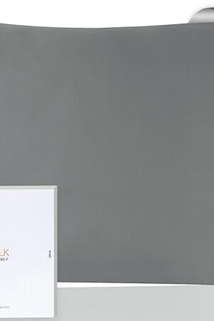 ZIMASILK Upgraded 100% Pure Mulberry Silk Pillowcase for Hair and Skin Silk Pillow Cases with Reinforced Hidden Zipper, More Soft & Durable Highest Grade 6A Silk, Gift Box 1Pc (20"x26", Grey)