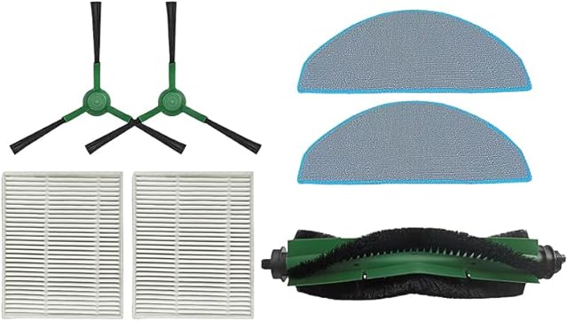 7pcs Main Brush + Side Brush + HEPA Filter + Mop Cloth Compatible with Irobot Roomba Combo Essential (RVG-Y1 Y0112/Y0140/Y0110 Q0120 Q011) 104/105 VAC /105 Combo Robot Vacuu