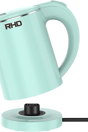 0.5L Small Portable Electric Kettles for Boiling Water, Stainless Steel Travel Kettle, Fast Boil Teapot, Boil-Dry Protection & Auto Shut-Off, Perfect For Traveling Cooking, Coffee, Tea, Eggs(Green)