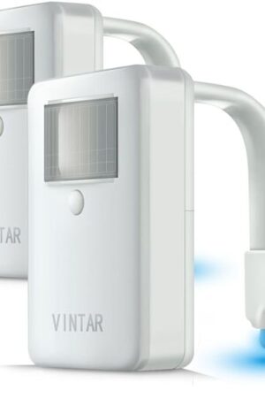 VINTAR 2 Packs 16 Color Motion Sensor LED Toilet Night Light,Toilet Bowl Lights,Cool Gadgets,5 Stage Dimmer, Light Detection