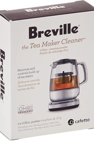 Breville BTM100 Revive Organic Tea Maker Cleaner, Kettle Cleaning Powder, 4 Pack