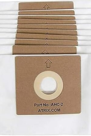 Atrix AHC-2 Replacement HEPA Filter Bags for AHC-1 Turbo Red Vacuum Cleaner (10-Pack), White