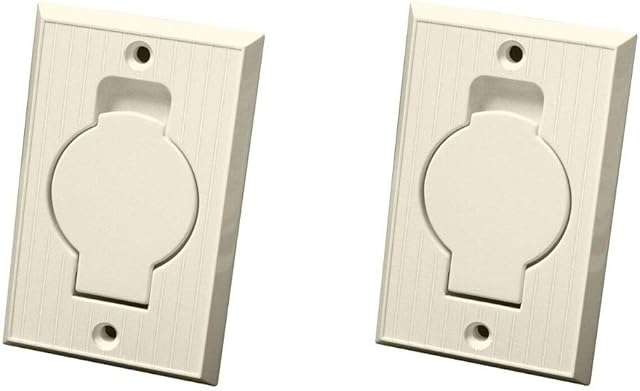 (2) Central Vacuum Wall Hose Inlet Almond Beige for BEAM - NEW