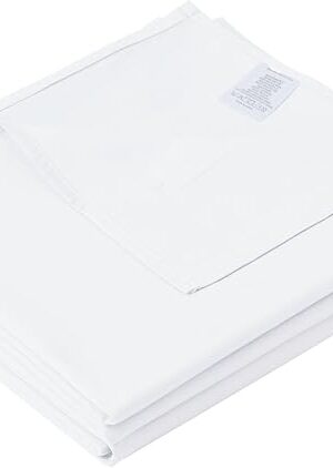 Cotton King Flat Sheet Only, 600 Thread Count 100% Egyptian Cotton Top Sheet 1Pcs, Cool & Breathable Flat Bed Sheets Wrinkle, Fade, Stain Resistant (White King)