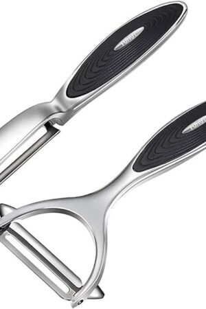 Vegetable, Apple Peelers for kitchen, Fruit, Carrot, Veggie, Potatoes Peeler, Y-Shaped and I-Shaped Stainless Steel Peelers, with Ergonomic Non-Slip Handle & Sharp Blade, Good Sturdy (2PCS)