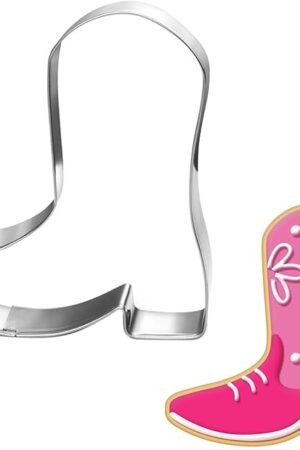 Cowboy Boot Cookie Cutter-3.5 Inch-Diswasher Safe-Biscui Cookie Cutter Fondant Mold for Baking