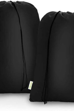 2 Pack Heavy Duty Large Laundry Bag 28 x 45 inch Extra Hamper Bag Dirty Clothes Organizer Drawstring Cloth Laundry Bag for Travel Camp Home College Dorm Black