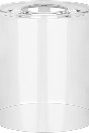 1 Pack Clear Glass Shade Cylinder, Glass Lamp Shade Replacement Shade for Pendant light, Floor lamp, Desk lamp, Wall Sconces and Bathroom Light Fixtures