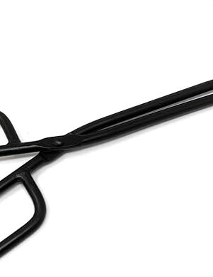 Black Heavy Duty Cast Iron Fire Place Log Tongs for Indoor Fire/Fire Pits Accessories/Tongs for Outdoor Stove/Long Logs Tweezers/Firewood Tongs/Campfire Tongs