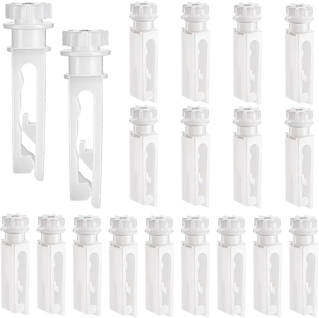 Vertical Blind Replacement Parts Repair Tabs White Stems for Window Carrier Vertical Blinds Curtain Accessories(12 Pieces)