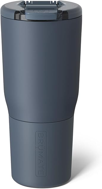 BrüMate Nav 25oz 100% Leak Proof Insulated Travel Tumbler with Magnetic BevLock™ Lid - Double Wall Cup-Holder Friendly Stainless Steel Mug (Nightfall Blue)