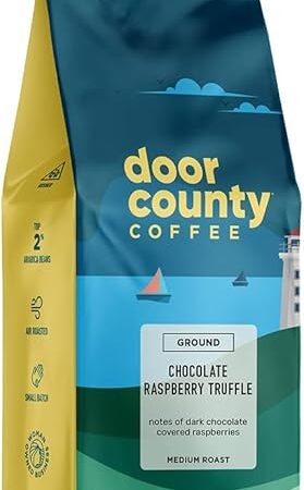 Door County Coffee Chocolate Raspberry Truffle Medium Roast Ground Coffee - 10oz Bag - 100% Specialty Arabica
