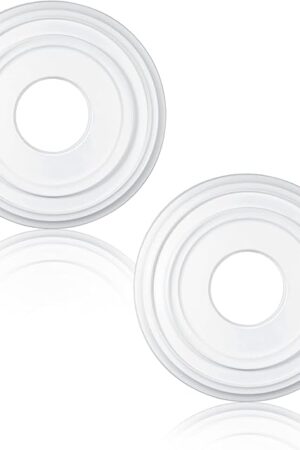 Cunno 2 Pieces Lighting PU Ceiling Medallion Ceiling Fan Cover Plate Medallion for Home Light Fixtures Trim, 12 Inch Od x 3.5 Inch ID(White)
